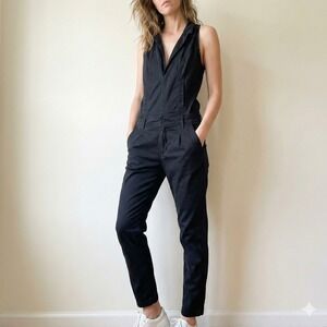 Joes Jeans Tuxedo Jumpsuit Womens XS Black Hook & Loop Corset Sleeveless Lyocell